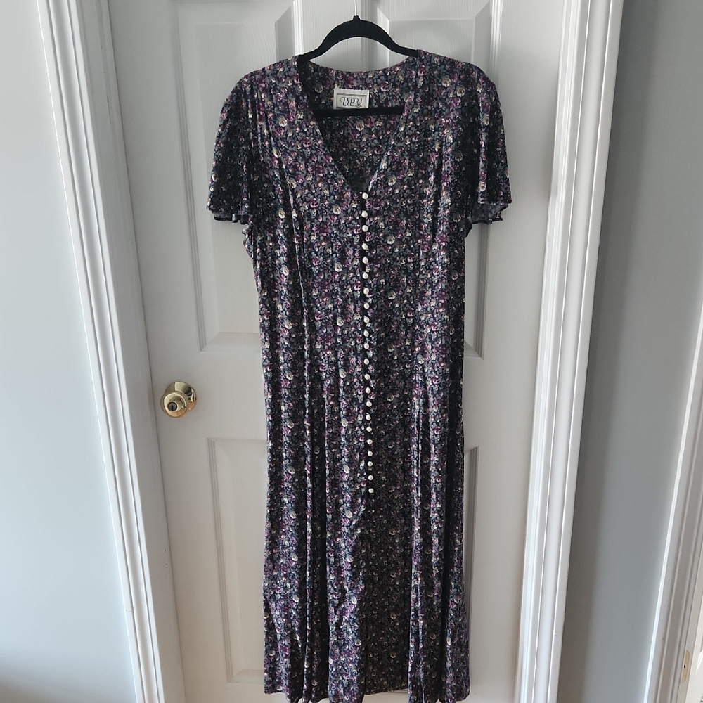 Elegant Asymmetrical Floral Dress